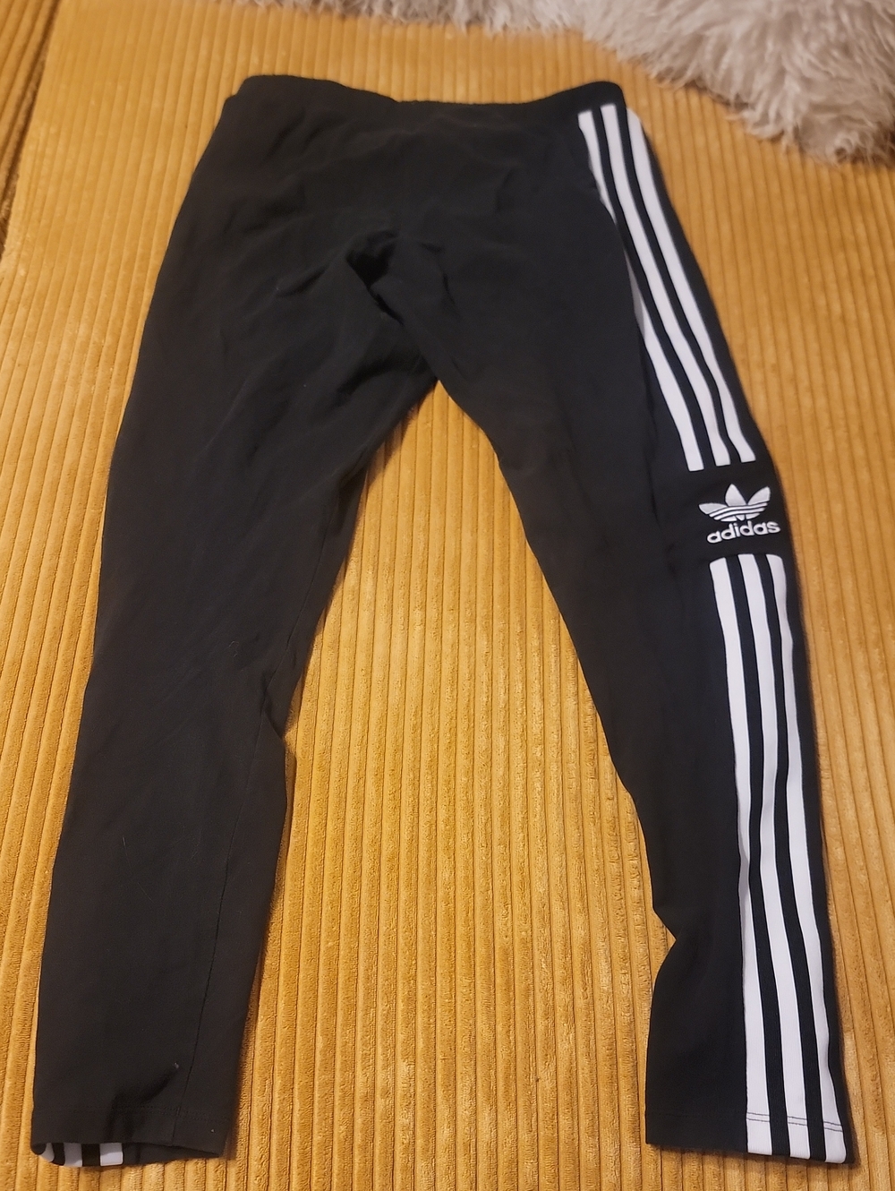 🍍3 For 50🍍adidas Black Leggings with White 3-Stripe Detail